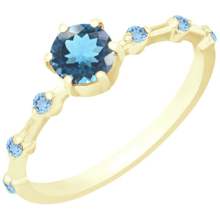 Eppi Ring mit Londoner Topasen und seitlichen Schweizer Topasen Imelda