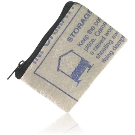 Kimuli Handgenähte Geldbörse aus recycelten Zementsäcken von Frauen aus Uganda - Portemonnaie - Minigeldbeutel - Minigeldbörse
