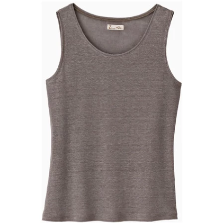 Leinenjersey-Top, taupe