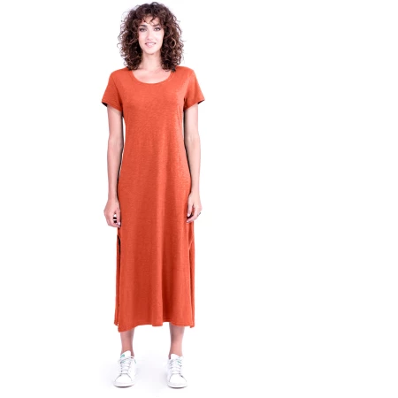 RAVENS VIEW IBIZA Damen vegan Kleid Uma Terracotta Orange
