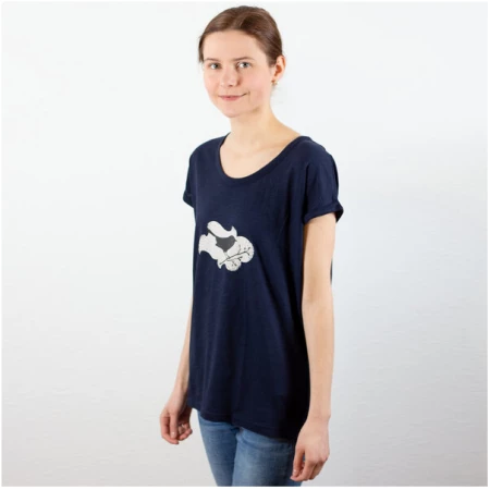 Spangeltangel Damenshirt "Vogel", T-Shirt, gedrucktes Tier-Motiv, für Frauen, Natur, Mode, nachhaltig