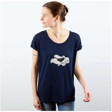 Spangeltangel Damenshirt "Vogel", T-Shirt, gedrucktes Tier-Motiv, für Frauen, Natur, Mode, nachhaltig