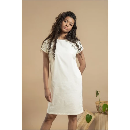 TAWAST Damen vegan Kleid Eclipse Weiß
