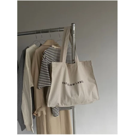 The Slow Label Jutebeutel aus recycelten Fasern / Einkaufstasche / Shopping Bag / Tote Bag (Groß)