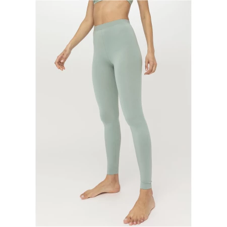 hessnatur Damen Basic Leggings aus Bio-Baumwolle und Tencel™ Modal - grün - Größe 34