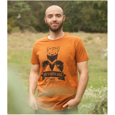 päfjes Otter Schotter Gang - Fair gehandeltes Bio Männer T-Shirt - Slub Orange