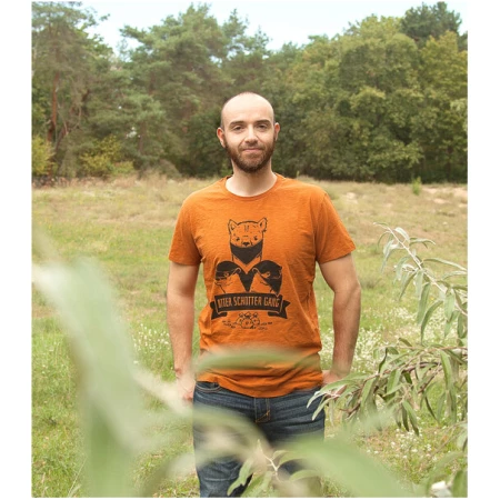 päfjes Otter Schotter Gang - Fair gehandeltes Bio Männer T-Shirt - Slub Orange