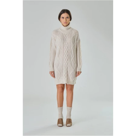 Cable Dress in Merino Wool