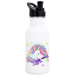Dora's Retro Edelstahlflasche "Einhorn" 500ml einwandig mit Push Pull