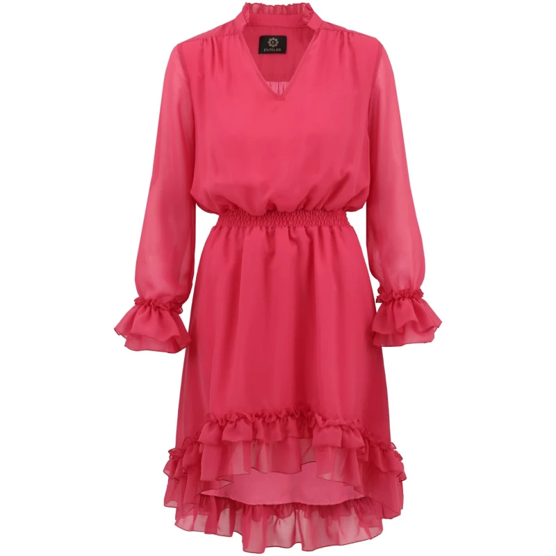 Ines Raspberry Dress