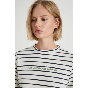 Infinitdenim Damen vegan T-Shirt Gestreift "wahrhaft Nachhaltige Mode"