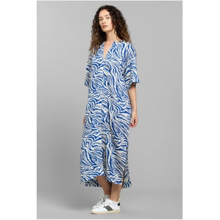 Kleid Skillinge Zebra Blau