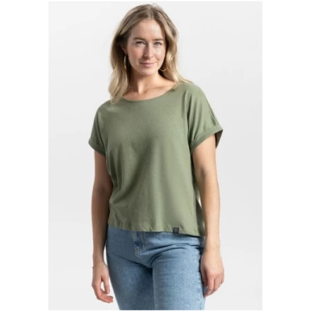 Kuyichi Damen vegan T-Shirt Bella Armee Grün