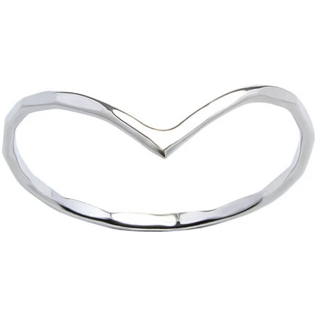 LUXAA® Strukturierter Ring mit Dreieck - 925er Sterling Silber