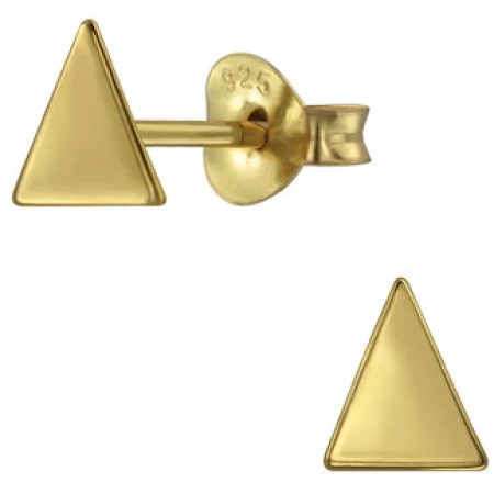 LUXAA® Zarter Ohrstecker Dreieck aus 925 Sterling Silber - Gold