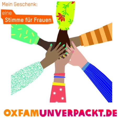 OxfamUnverpackt Spenden-Geschenk "Frauenpower" (Grußkarte mit Magnet)