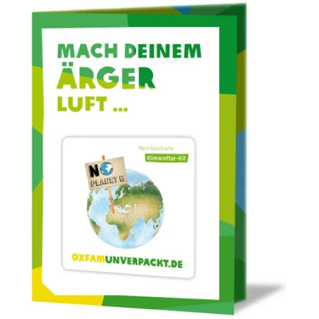 OxfamUnverpackt Spenden-Geschenk "Klima-Kit" (Grußkarte mit Magnet)