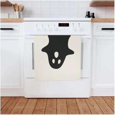 PepMelon Ghost Gruseliges Halloween Geschirrtuch aus Bio-Baumwolle, 50 x 70 cm
