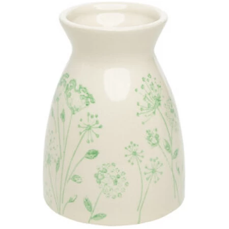 TRANQUILLO Vase FLORAL mit Blütenmuster in grün (POR530)