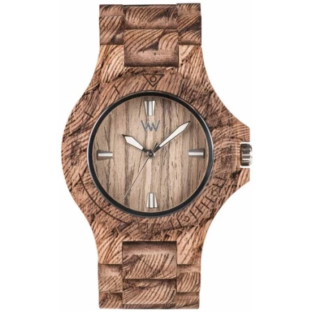 WEWOOD Holz-Armbanduhr DATE WAVES NUT ROUGH | 100% hautverträglich