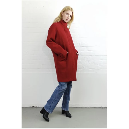 Wunderwerk Damen Mantel aus Schurwolle, "O-shape coat"