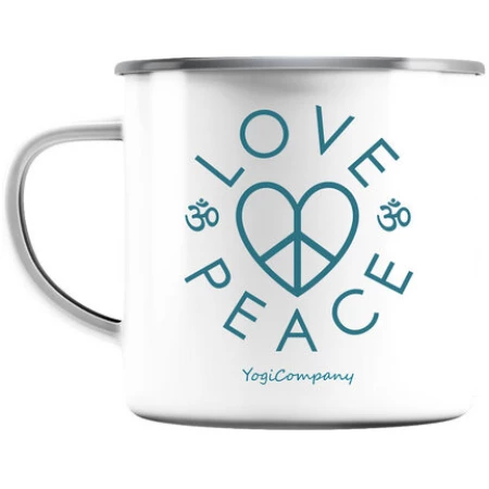 YogiCompany Love & Peace - Emaille Tasse