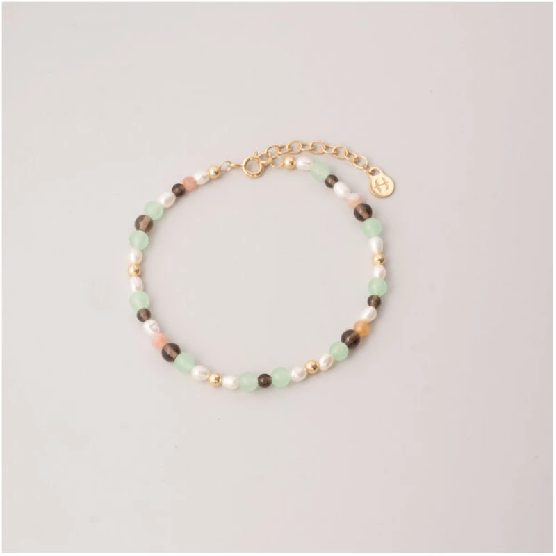 fejn jewelry Armband 'autumn pearl' mit Süsswasserperlen und Halbedelsteinen