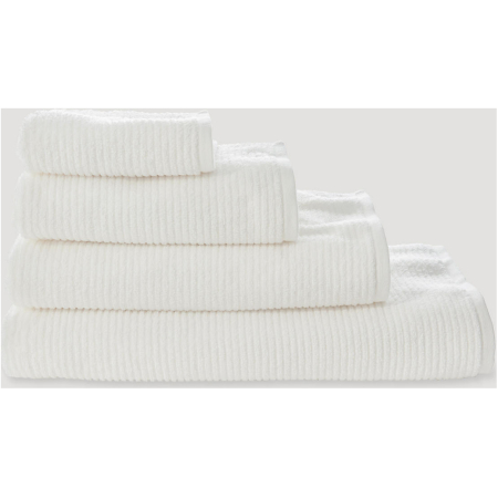 hessnatur Frottee-Handtuch feiner Streifen aus Bio-Baumwolle - weiß - Größe 67x140 cm