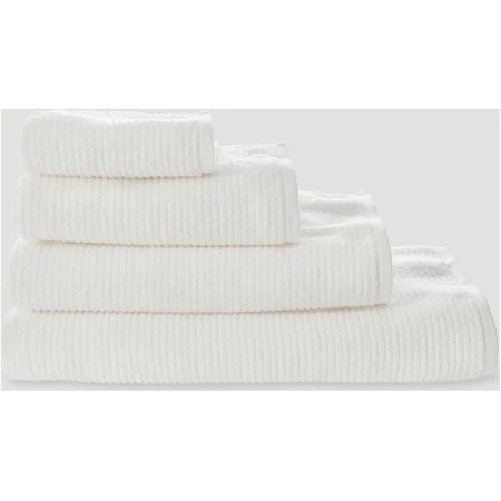 hessnatur Frottee-Handtuch feiner Streifen aus Bio-Baumwolle - weiß - Größe 67x140 cm