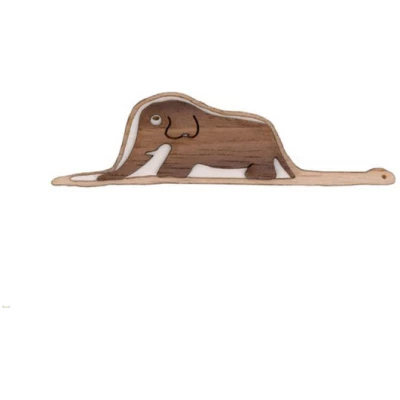BeWooden Brosche aus Holz - Elefant in der Riesenschlange | der kleine Prinz | Mode Schmuck