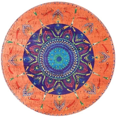 Corkando Tischset "Mandala - Peacock" / 2er Set