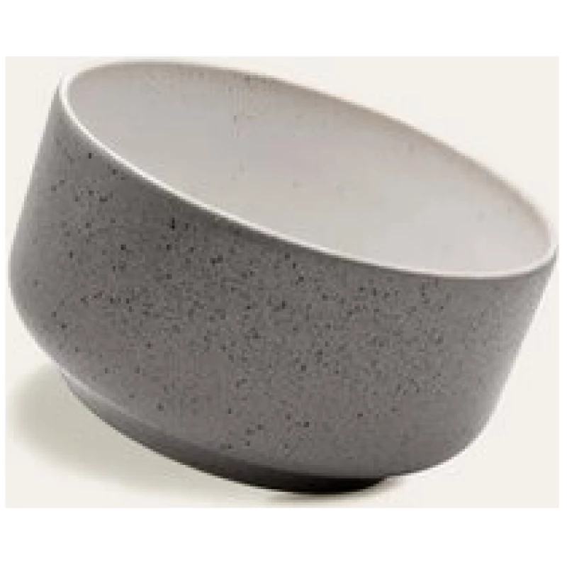 EDDA stoneware Handgemachte Steingut Schüssel Ddoria - Granit Grau (ø 13,5 x 7,5 cm, 0,65 L)