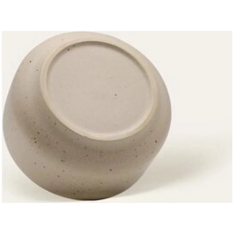 EDDA stoneware Handgemachte Steingut Schüssel Eelina - Cappuccino Beige (ø 13,5 x 7,5 cm, 0,65 L)