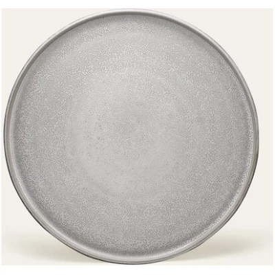 EDDA stoneware Handgemachter Steingut Teller Ddoria groß - Granit Grau (ø 28,5 x 2,0 cm)