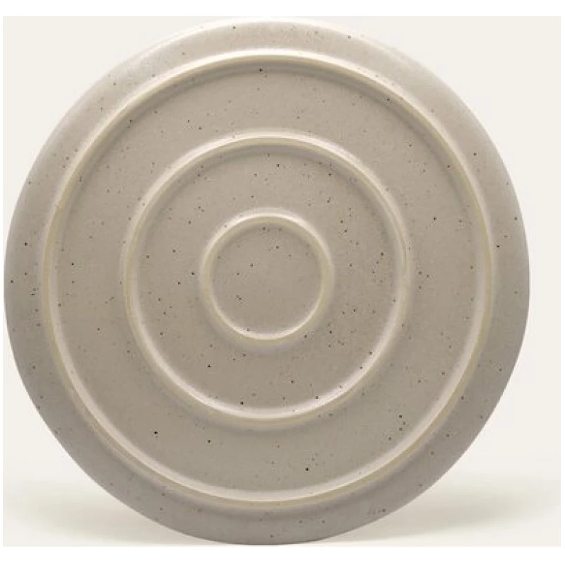 EDDA stoneware Handgemachter Steingut Teller Eelina groß - Cappuccino Beige (ø 28,5 x 2,0 cm)