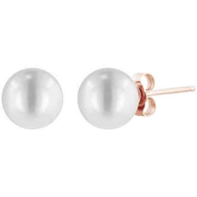 Eppi Ohrstecker mit Perlen in Roségold Abira