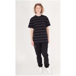 Honesty Rules Oversize French Terry Striped T-Shirt