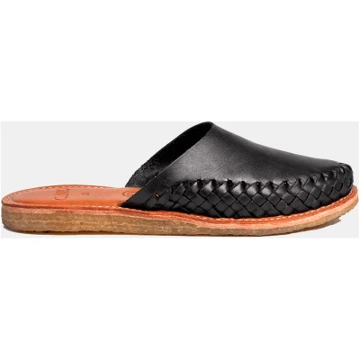 Huarache Slip On Sandals Women - Isabel Natural Black