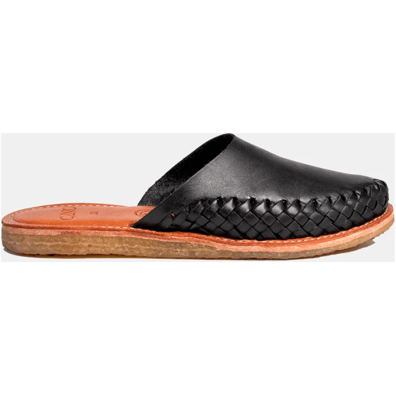 Huarache Slip On Sandals Women - Isabel Natural Black