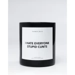I Hate Everyone Stupid Cunts Candle
