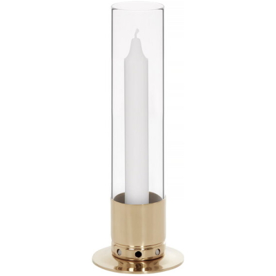 Kattvik Design - Windlicht mit Edelstahl- oder Messingfuß - edler Kerzenständer