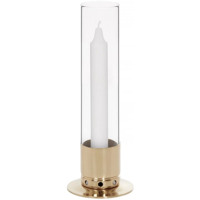Kattvik Design - Windlicht mit Edelstahl- oder Messingfuß - edler Kerzenständer