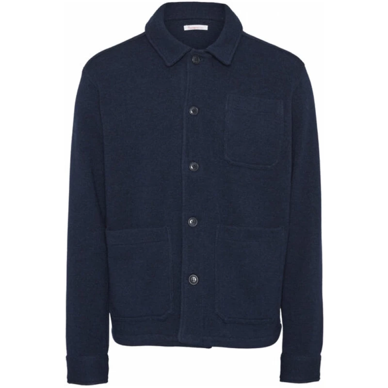 KnowledgeCotton Apparel PINE Functional Wool Overshirt