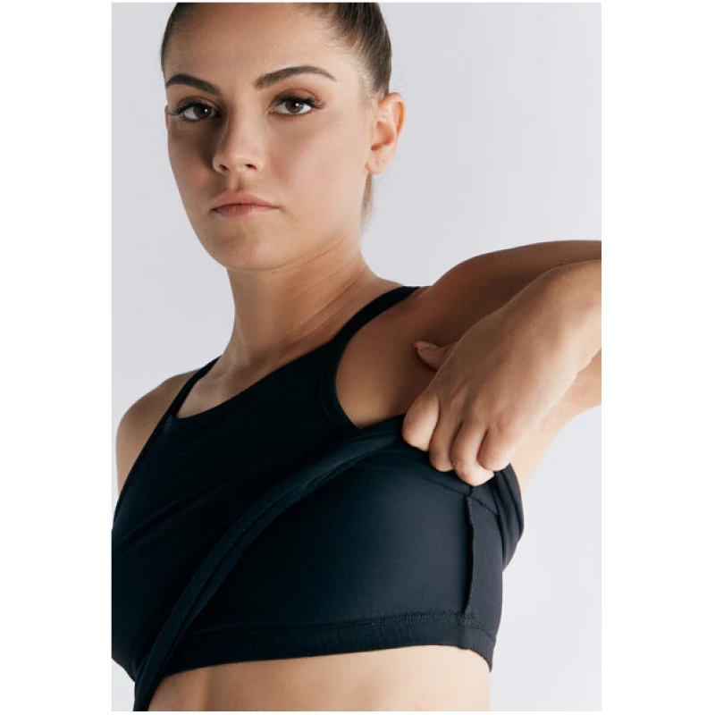 Leela Cotton Damen Crop Tops Bio-Baumwolle mit integriertem Bustier Sport BH