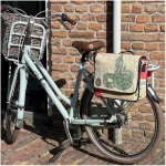 MoreThanHip Einzelne Fahrradtasche/Laptop-Tasche aus recycelten Zementsäcken - Vannak