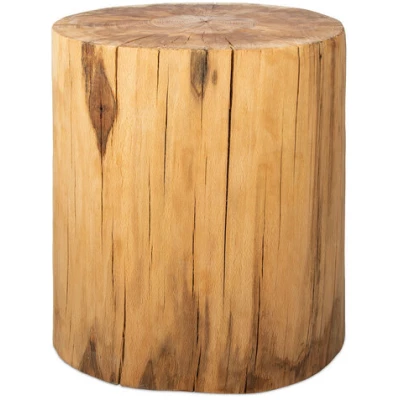 Naturmassivmöbel Baumstamm Beistelltisch Buche geölt Holzblock Holzklotz Hocker