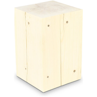 Naturmassivmöbel Holzblock 30x30cm Fichte ungeölt Massivholz Beistelltisch