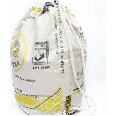 Nyuzi Blackwhite Wäschekorb | Upcycling Wäschesack, Seesack aus recyceltem Zementsack