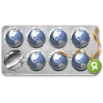OxfamUnverpackt Spenden-Geschenk "Medikamente" (Grußkarte mit Magnet)