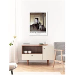 Photocircle Poster / Leinwandbild - Vilhelm Hammershøi: Interieur mit Ida auf einem weißen Stuhl